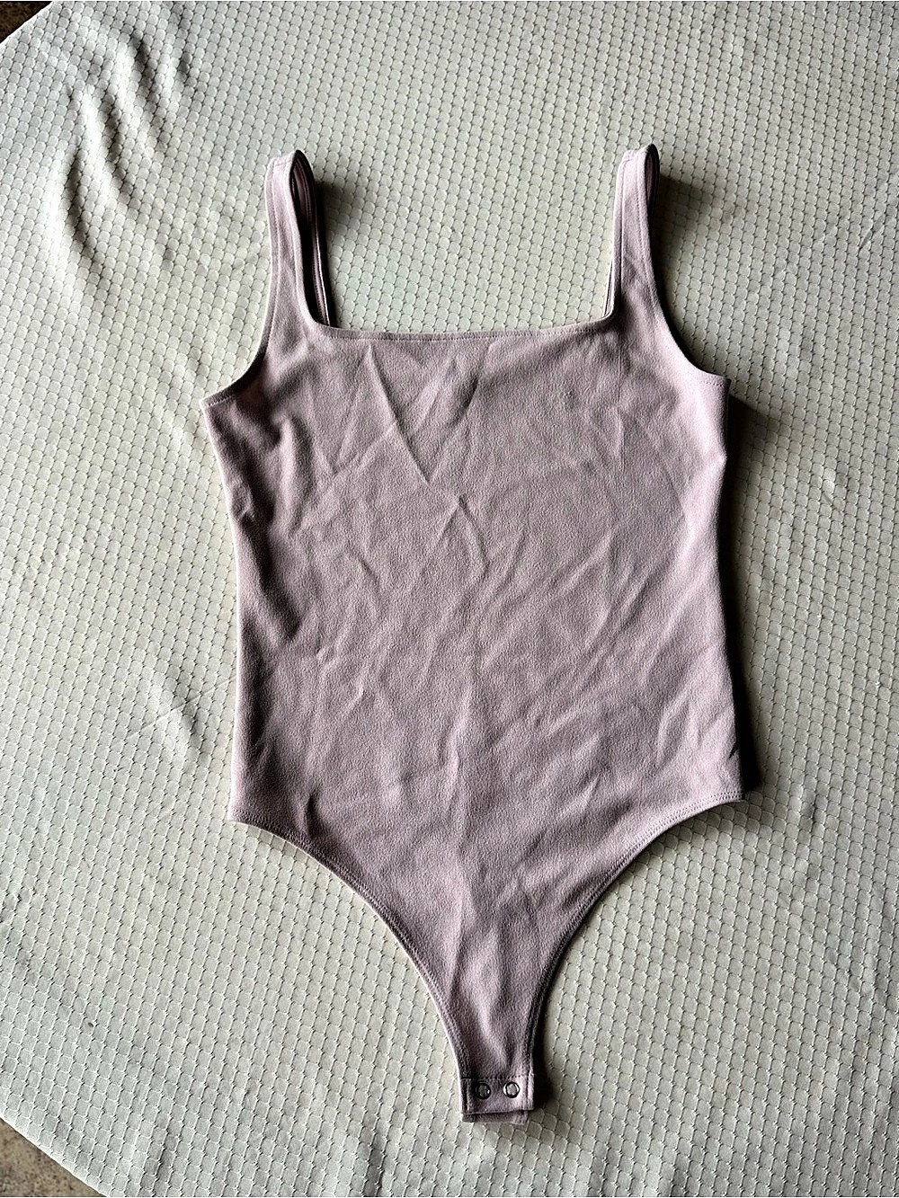 Express Body Contour Square Neck Bodysuit Pink Bodysuit Size XS